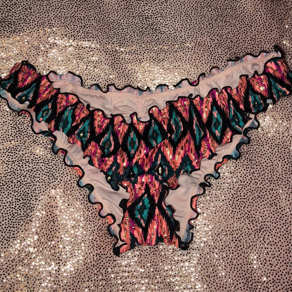 Wave Ruffle Cheeky Bikini Bottom